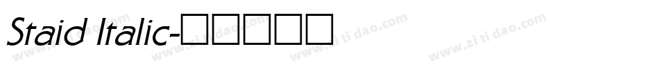 Staid Italic字体转换